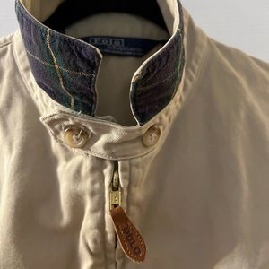 Ralph Lauren zip up khaki jacket.  Size Medium